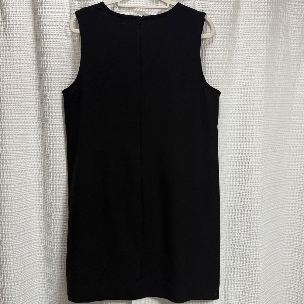 GAP Black V-Neck Jumper Sleeveless Dress classic work wear preppy academic SZ L - Picture 5 of 7